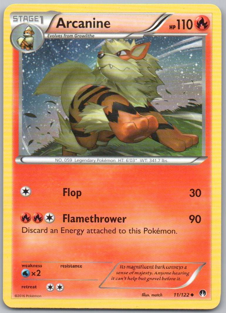 Arcanine 011 Normal Fire Card - BREAKpoint