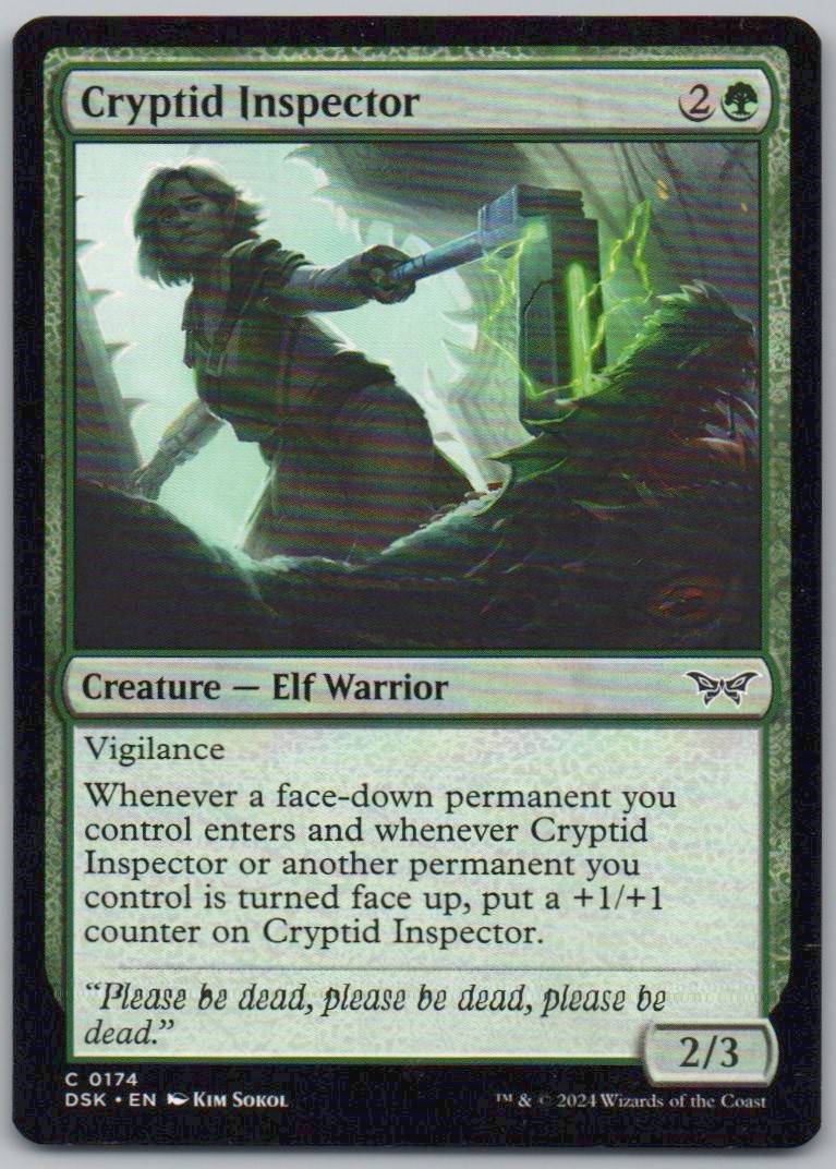 Cryptid Inspector 174 Normal Creature Card - Duskmourn: House of Horror