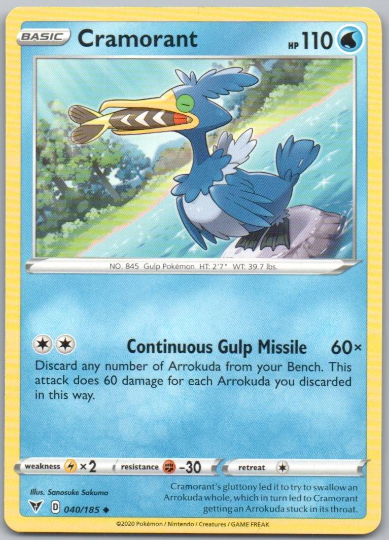 Cramorant 040 Normal Water Card - Vivid Voltage