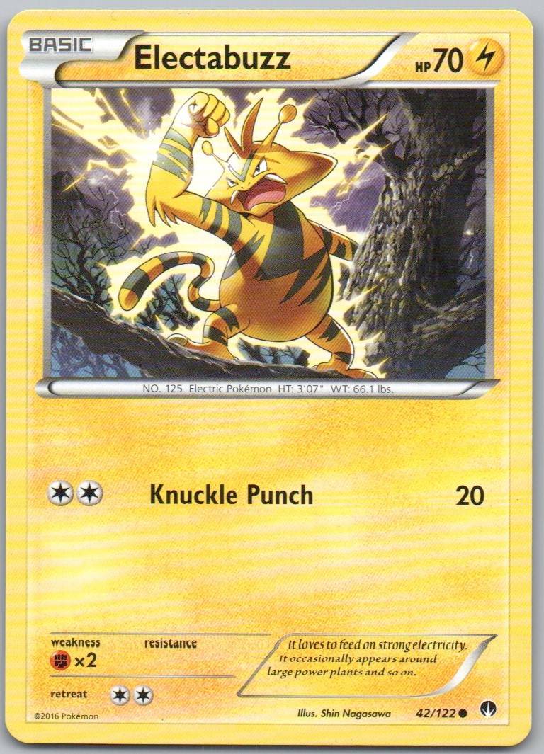 Electabuzz 042 Normal Lightning Card - BREAKpoint