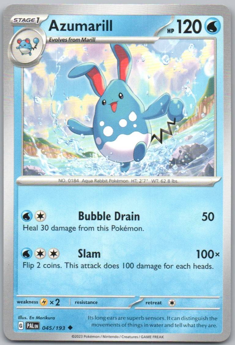 Azumarill 045 Normal Water Card - Paldea Evolved