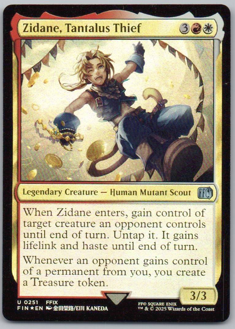 Zidane, Tantalus Thief 251 Holo Legendary Card - FINAL FANTASY