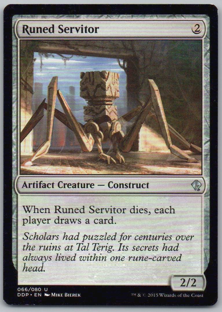 Runed Servitor 66 Normal Artifact Card - Duel Decks: Zendikar vs. Eldrazi