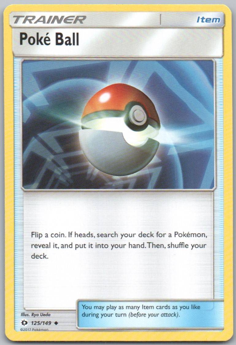 Poke Ball 125 Normal Trainer Card - Sun & Moon Base