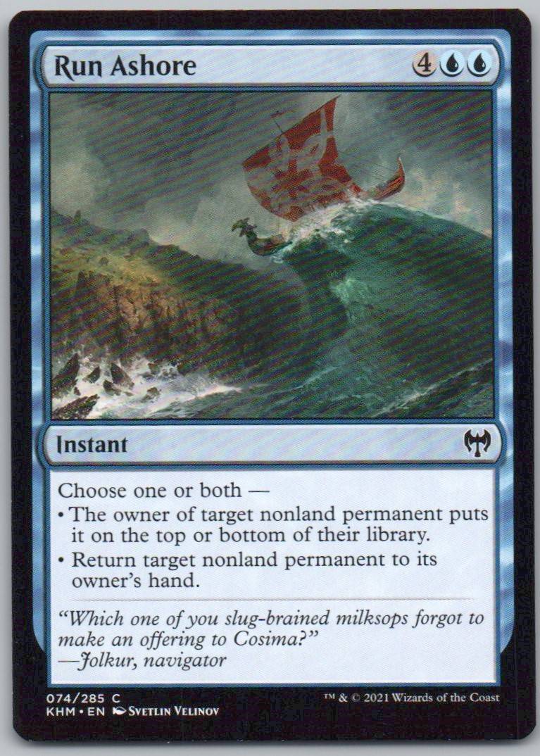 Run Ashore 74 Normal Instant Card - Kaldheim
