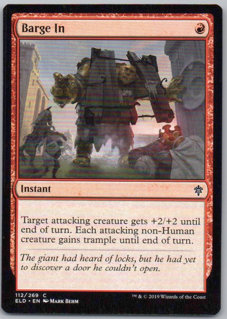 Barge In 112 Normal Instant Card - Throne of Eldraine