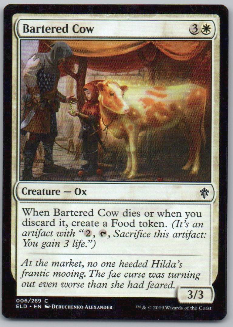 Bartered Cow 6 Normal Creature Card - Throne of Eldraine