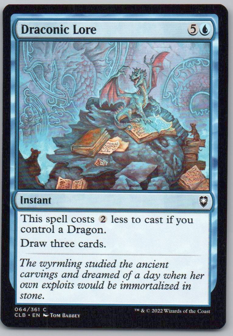 Draconic Lore 64 Normal Instant Card - Commander Legends: Battle for Baldur's Gate