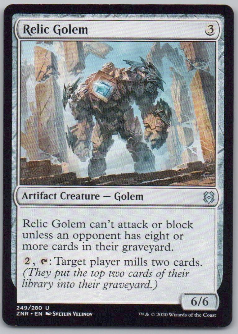 Relic Golem 249 Normal Artifact Card - Zendikar Rising