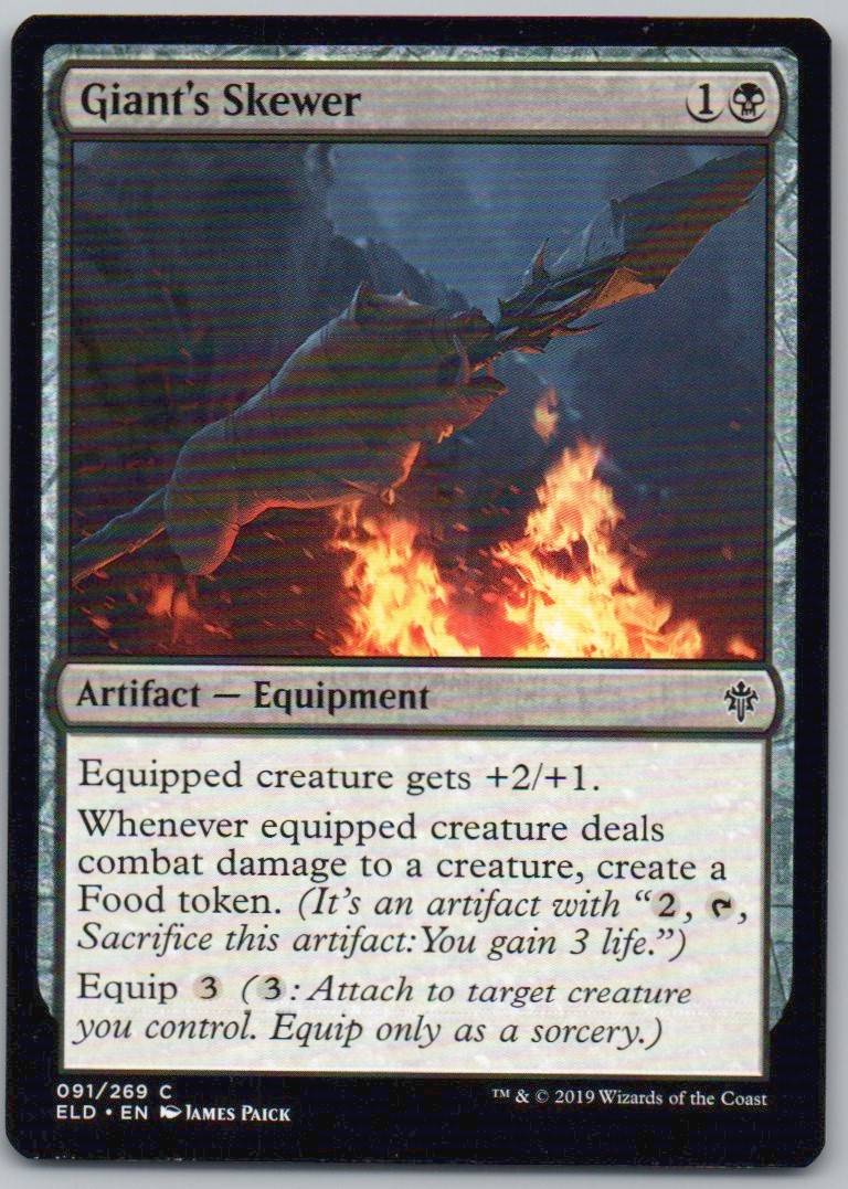 Giant's Skewer 91 Normal Artifact Card - Throne of Eldraine