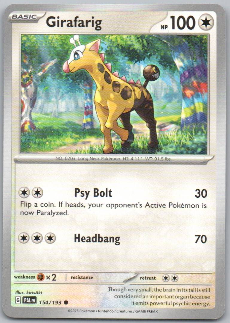 Girafarig 154 Normal Colorless Card - Paldea Evolved