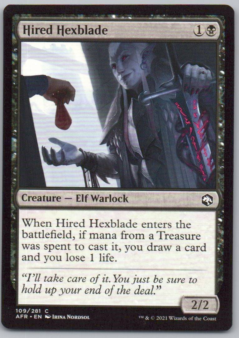 Hired Hexblade 109 Normal Creature Card - Adventures in the Forgotten Realms