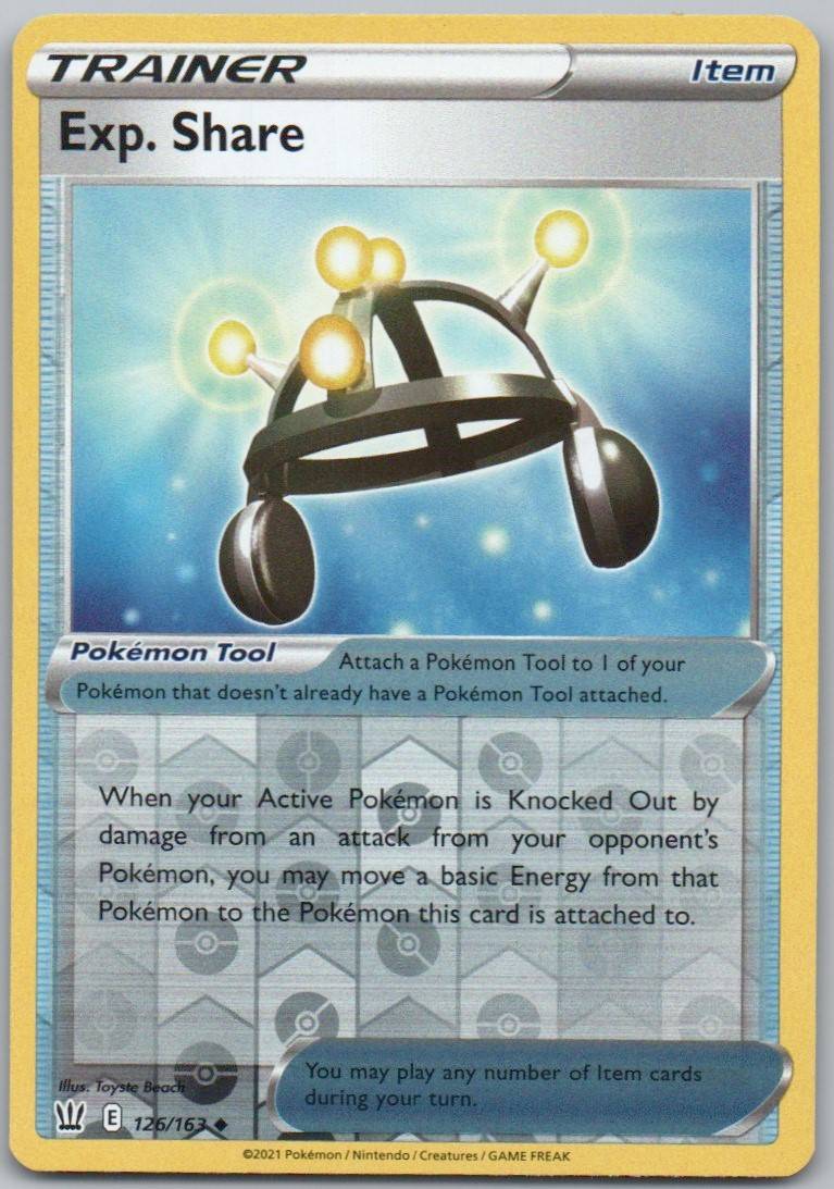 Exp. Share 126 Reverse Holo Trainer Card - Battle Styles