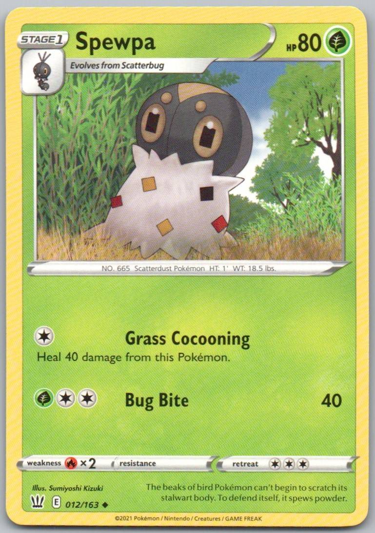 Spewpa 012 Normal Grass Card - Battle Styles