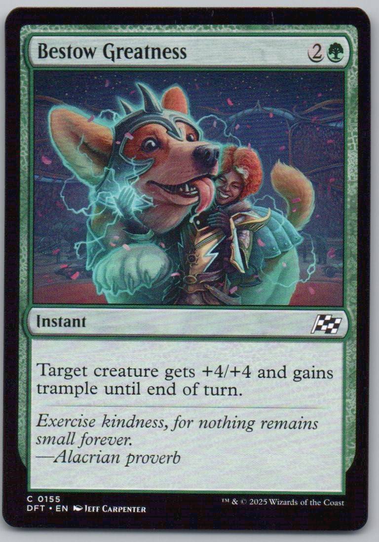 Bestow Greatness 155 Normal Instant Card - Aetherdrift