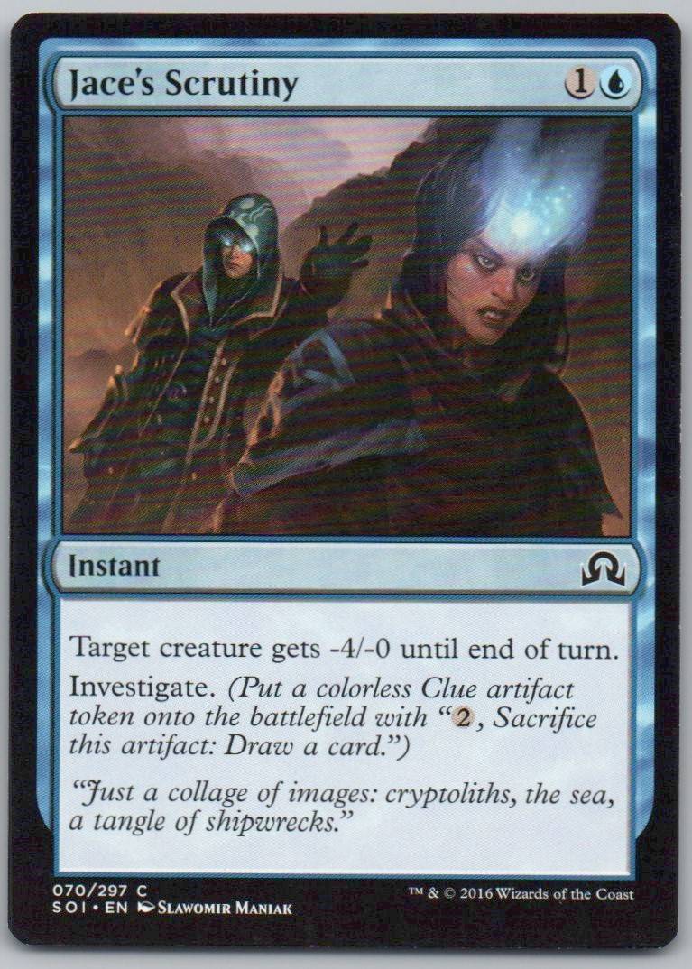 Jace's Scrutiny 70 Normal Instant Card - Shadows over Innistrad