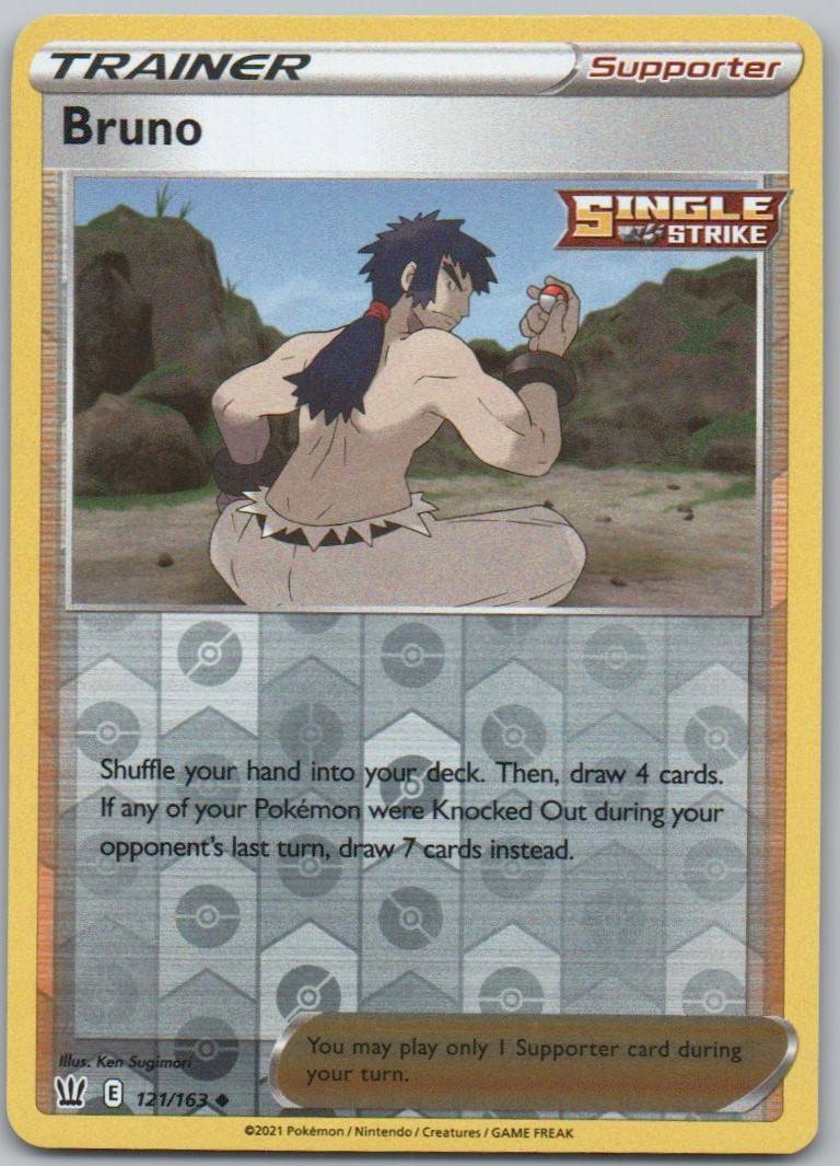 Bruno 121 Reverse Holo Trainer Card - Battle Styles
