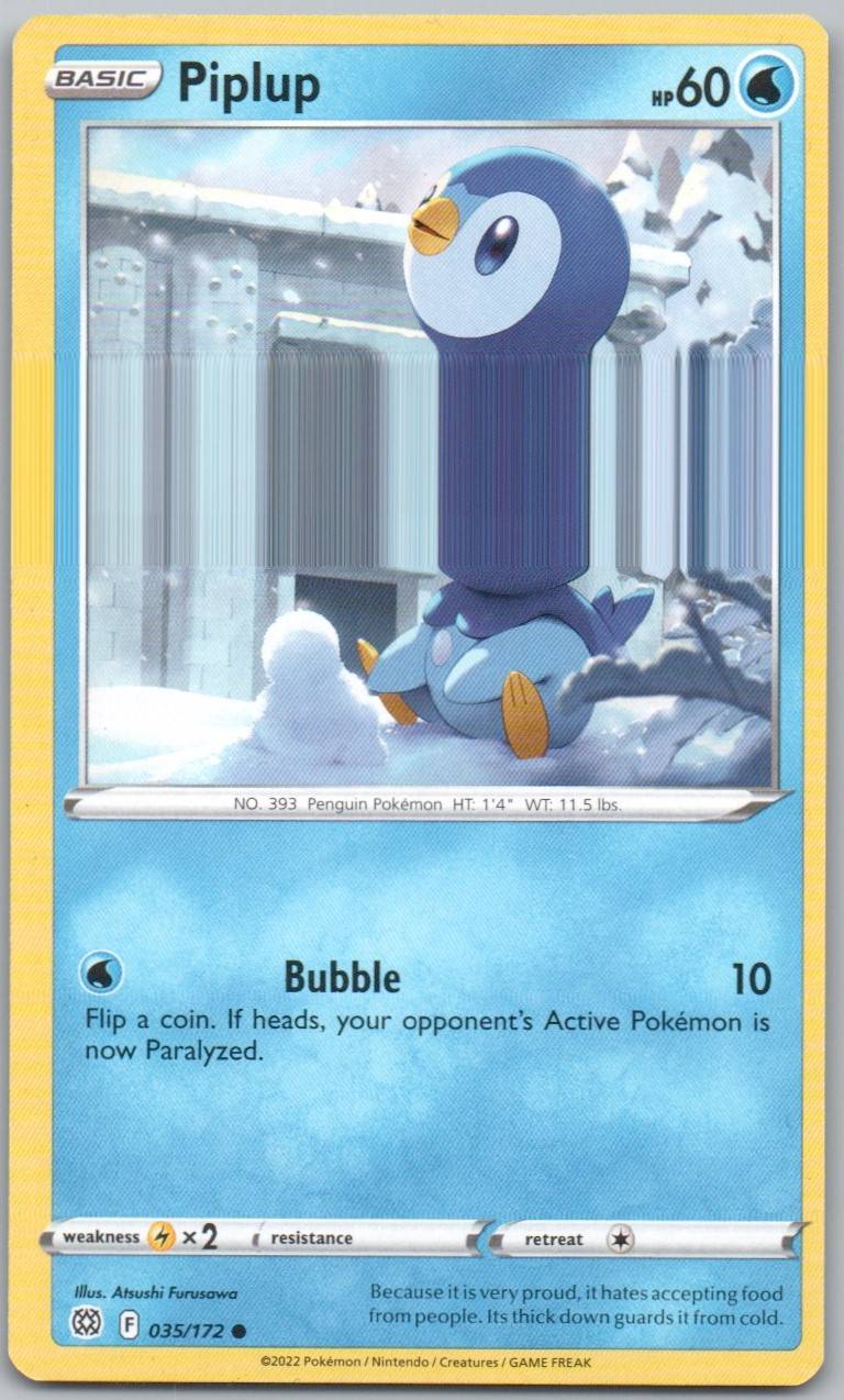 Piplup 035 Normal Water Card - Brilliant Stars