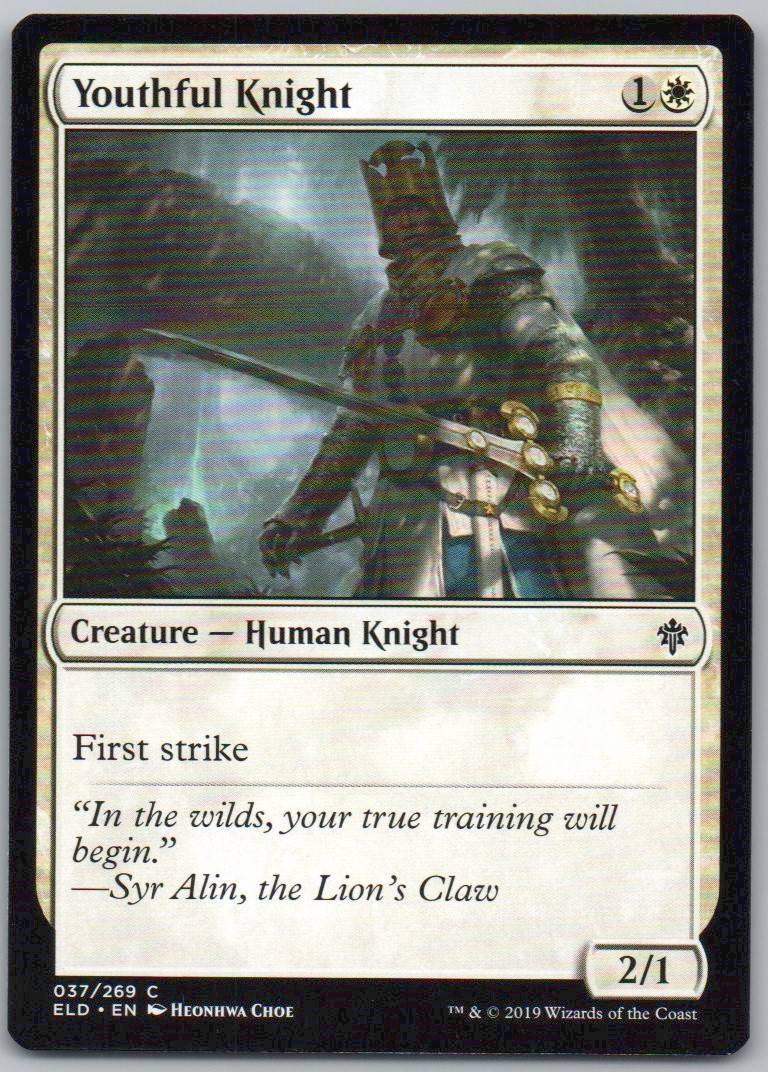 Youthful Knight 37 Normal Creature Card - Throne of Eldraine