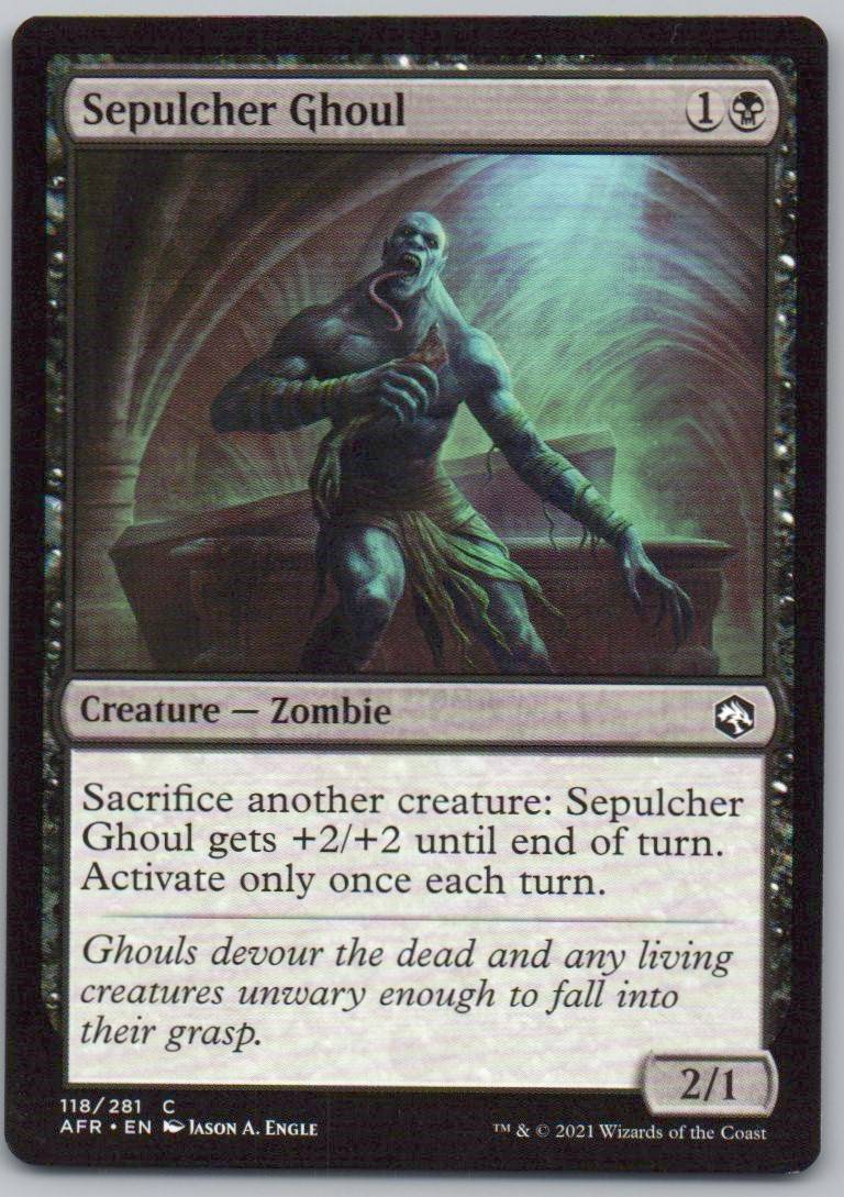 Sepulcher Ghoul 118 Normal Creature Card - Adventures in the Forgotten Realms