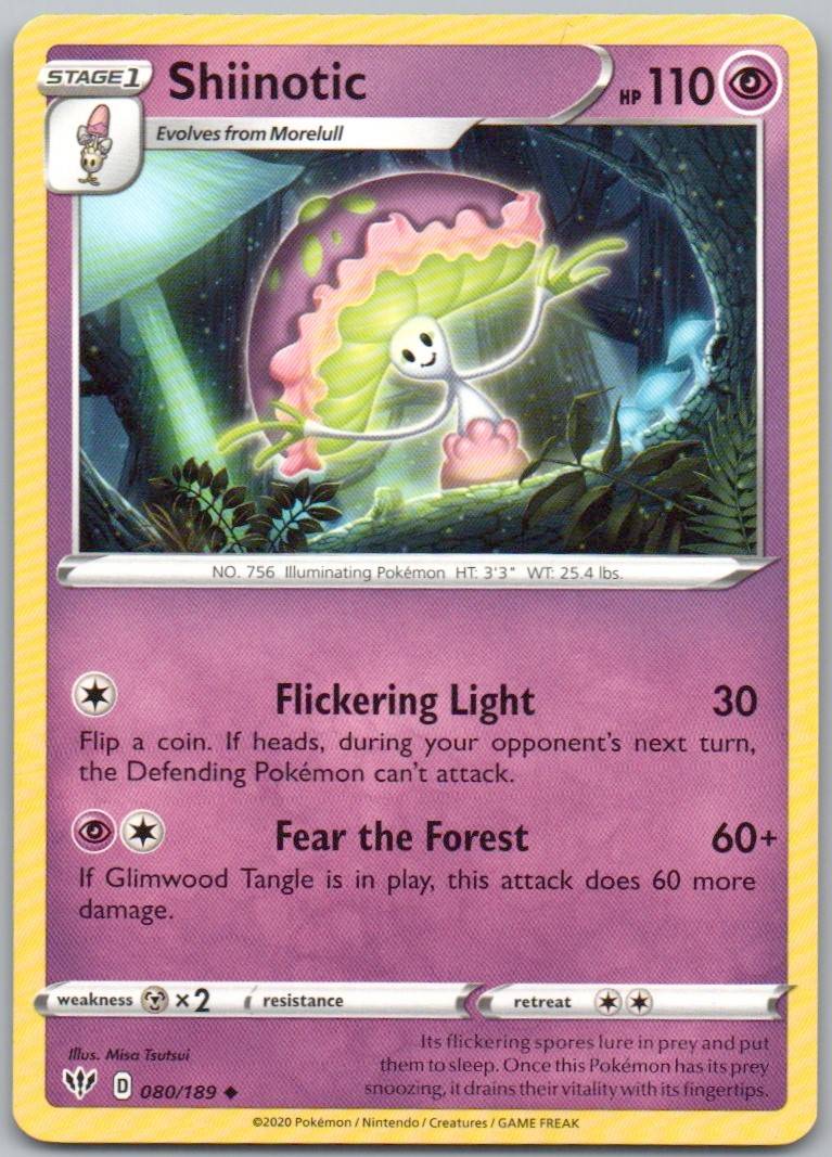 Shiinotic 080 Normal Psychic Card - Darkness Ablaze