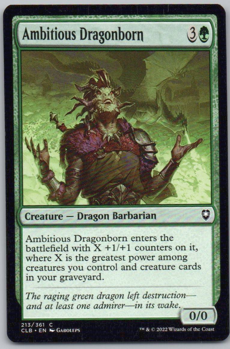 Ambitious Dragonborn 213 Normal Creature Card - Commander Legends: Battle for Baldur's Gate