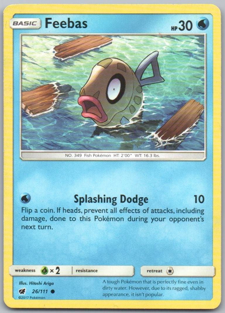 Feebas 26 Normal Water Card - Crimson Invasion