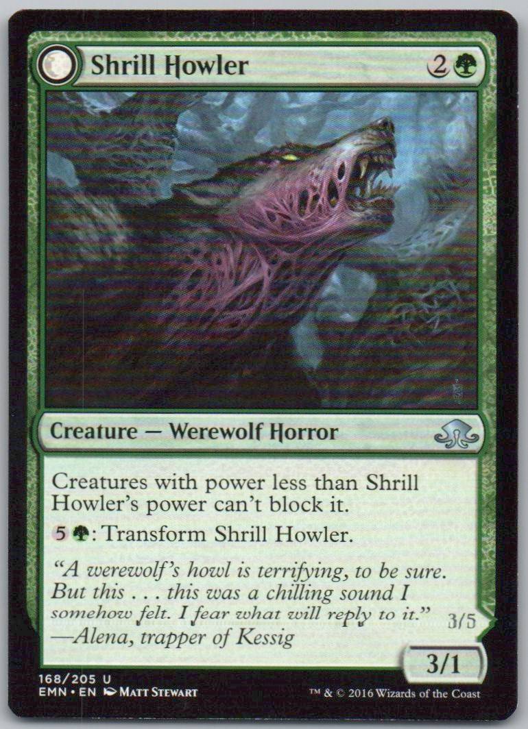 Shrill Howler 168 Normal Creature Card - Eldritch Moon