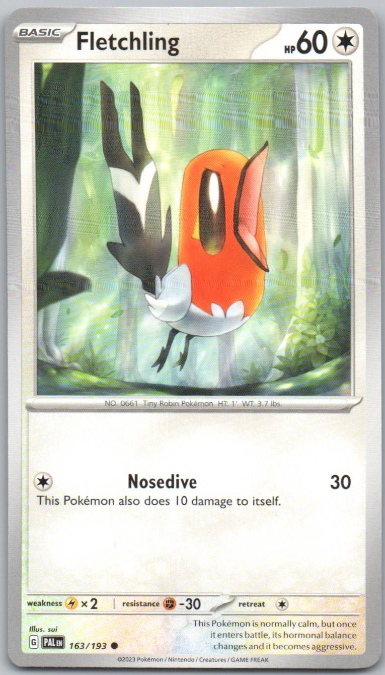 Fletchling 163 Normal Colorless Card - Paldea Evolved
