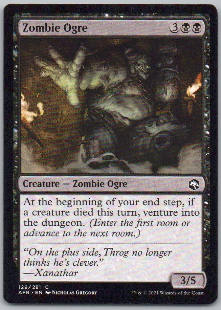 Zombie Ogre 129 Normal Instant Card - Adventures in the Forgotten Realms