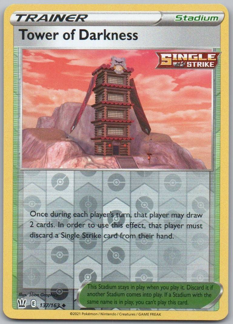 Tower of Darkness 137 Reverse Holo Trainer Card - Battle Styles