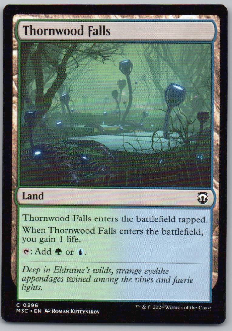Thornwood Falls (Ripple Foil) 396 0 Land Card - Commander: Modern Horizons 3