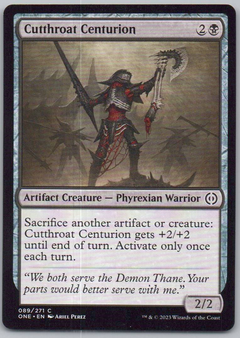 Cutthroat Centurion 89 Normal Artifact Card - Phyrexia: All Will Be One