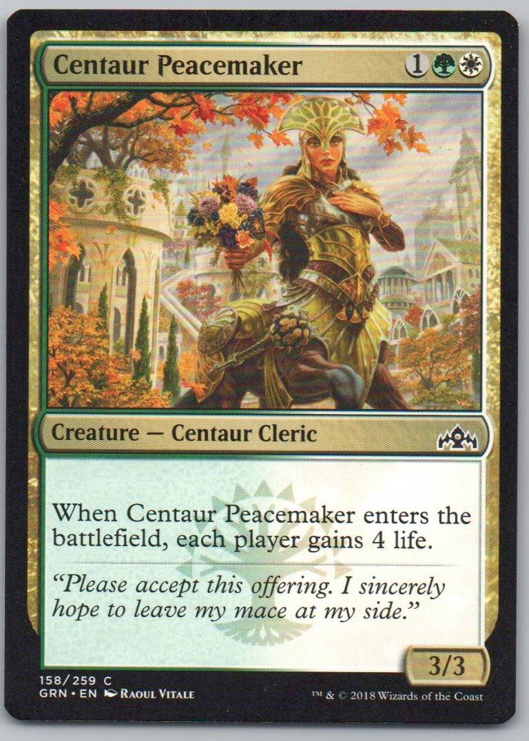 Centaur Peacemaker 158 Normal Creature Card - Guilds of Ravnica