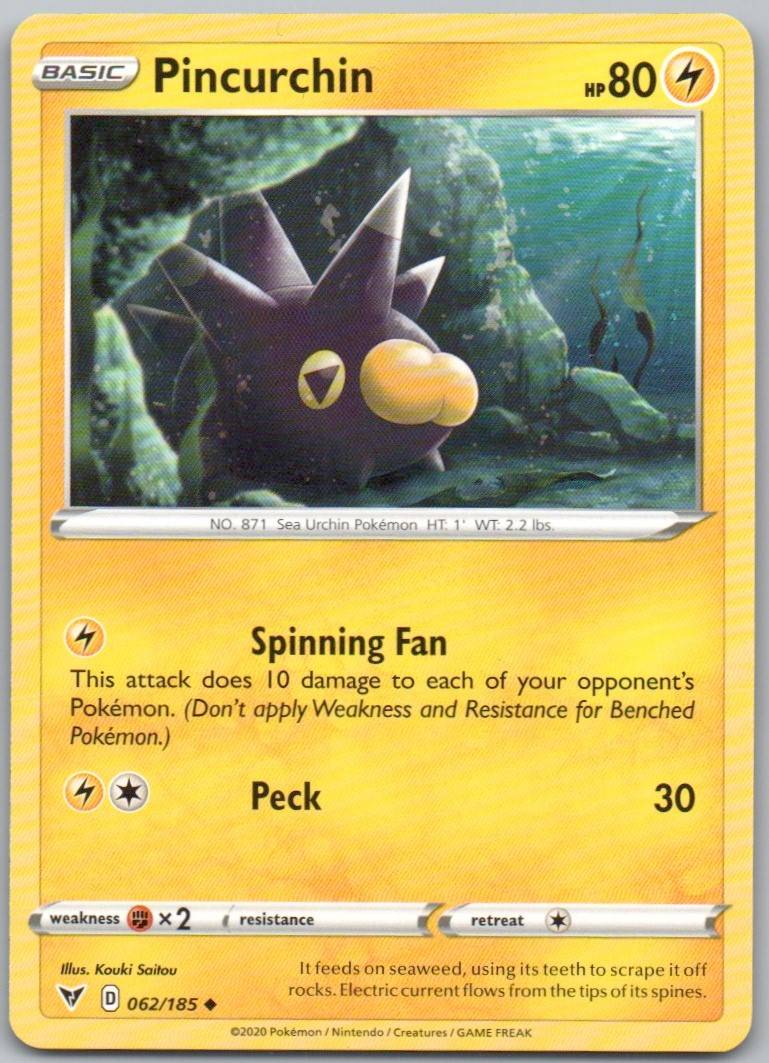 Pincurchin 062 Normal Lightning Card - Vivid Voltage
