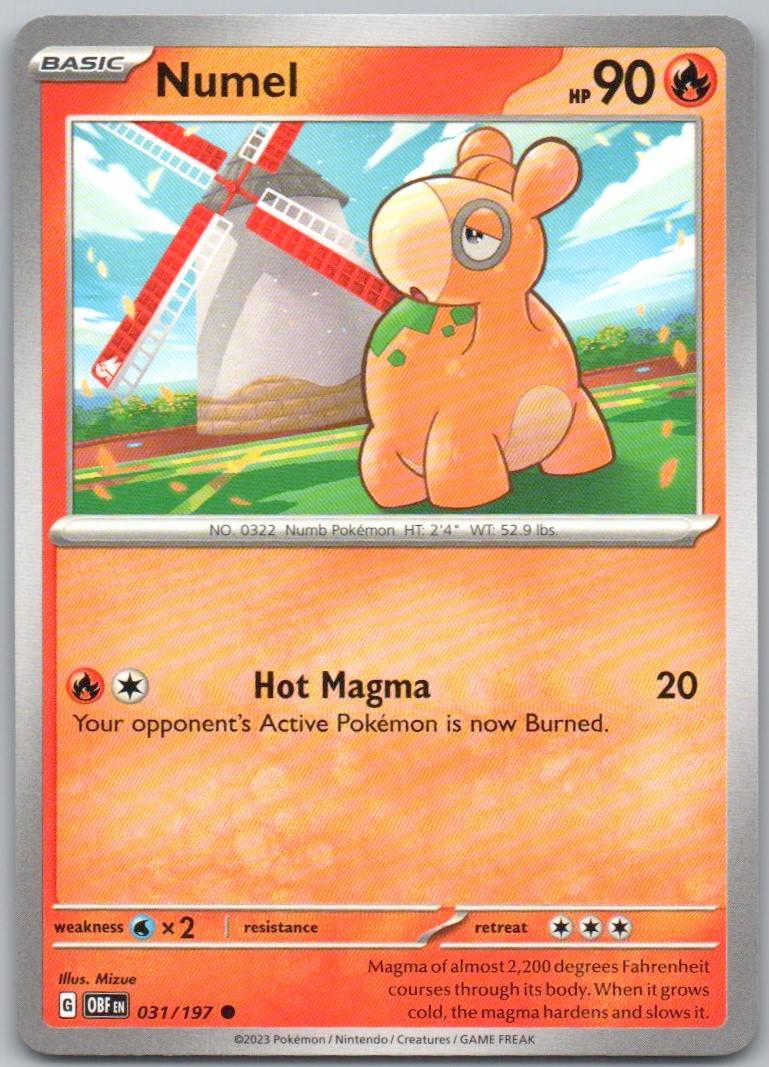 Numel 031 Normal Fire Card - Obsidian Flames