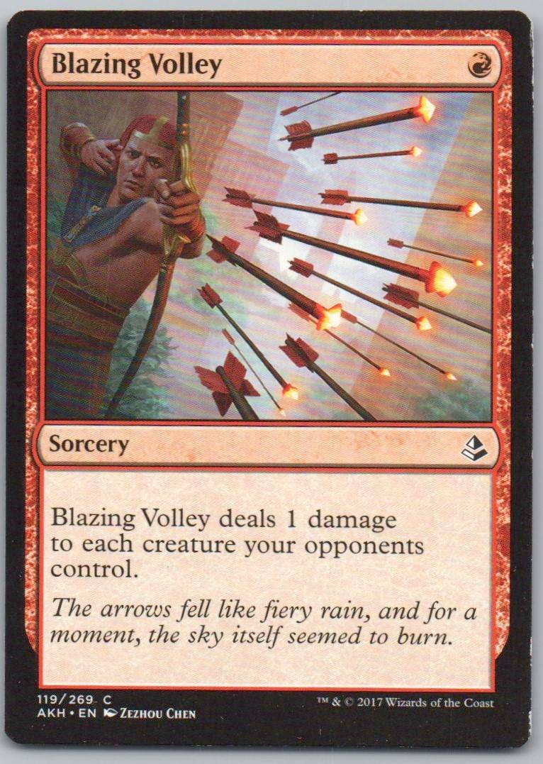 Blazing Volley 119 Normal Sorcery Card - Amonkhet