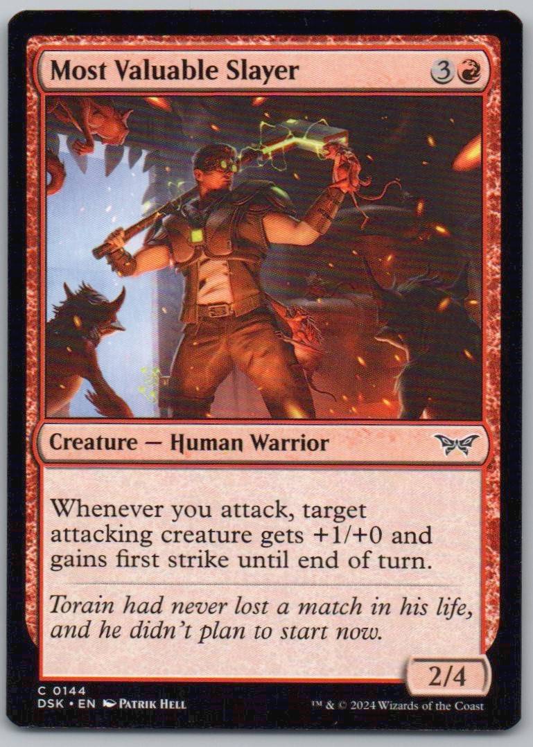 Most Valuable Slayer 144 Normal Creature Card - Duskmourn: House of Horror
