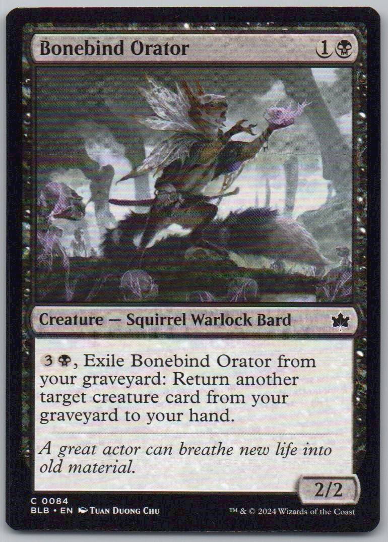 Bonebind Orator 84 Normal Creature Card - Bloomburrow