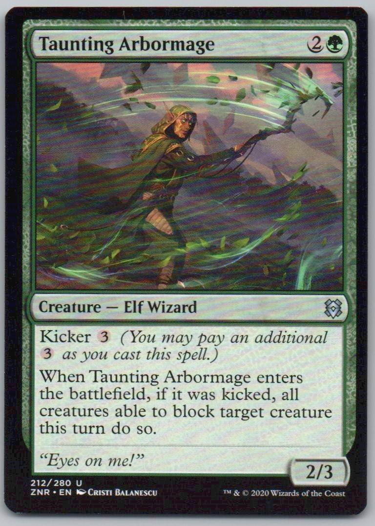 Taunting Arbormage 212 Normal Creature Card - Zendikar Rising