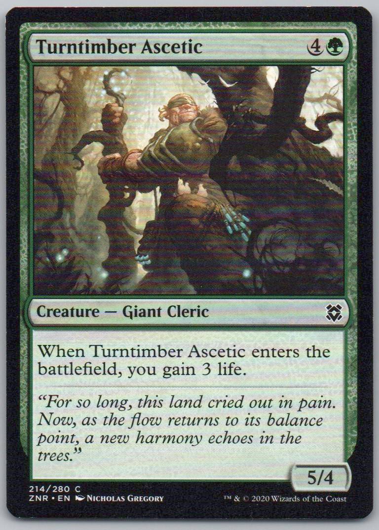Turntimber Ascetic 214 Normal Creature Card - Zendikar Rising