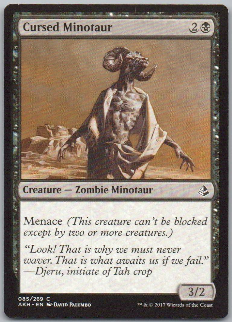 Cursed Minotaur 85 Normal Creature Card - Amonkhet