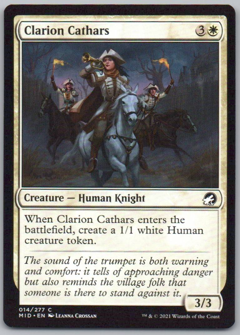 Clarion Cathars 14 Normal Creature Card - Innistrad: Midnight Hunt