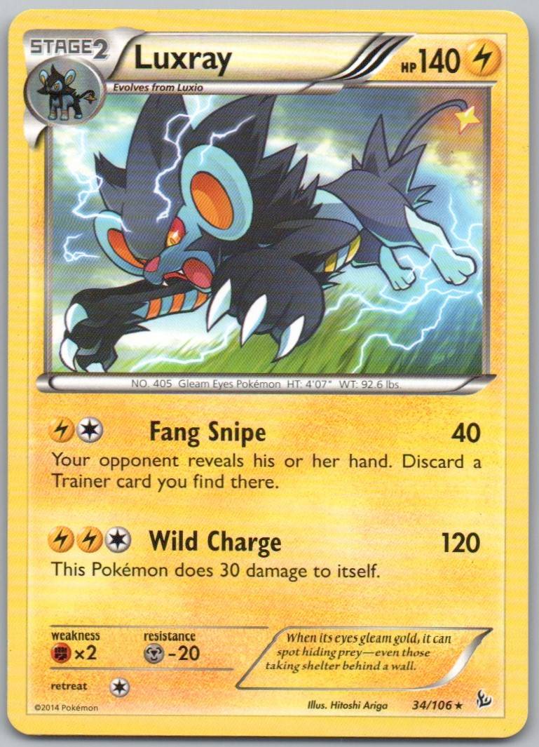 Luxray 034 Normal Lightning Card - Flashfire