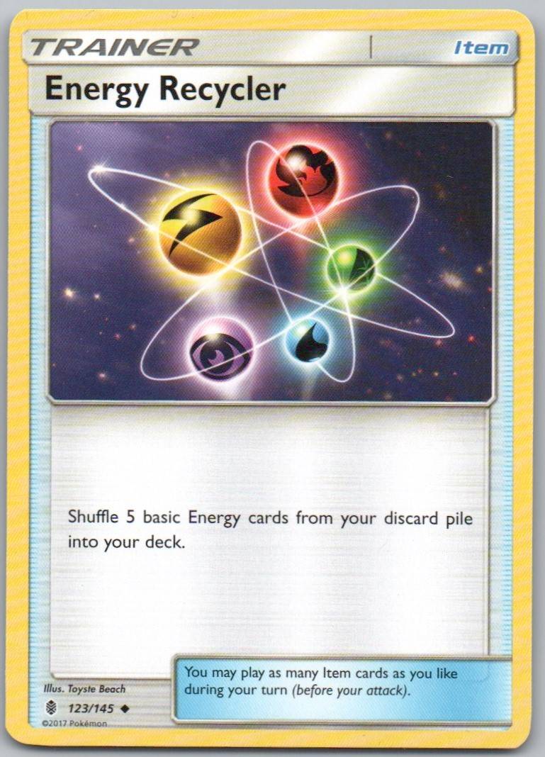 Energy Recycler 123 Normal Trainer Card - Guardians Rising