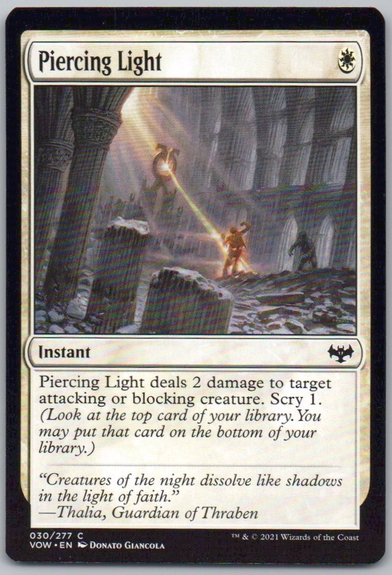 Piercing Light 30 Normal Instant Card - Innistrad: Crimson Vow