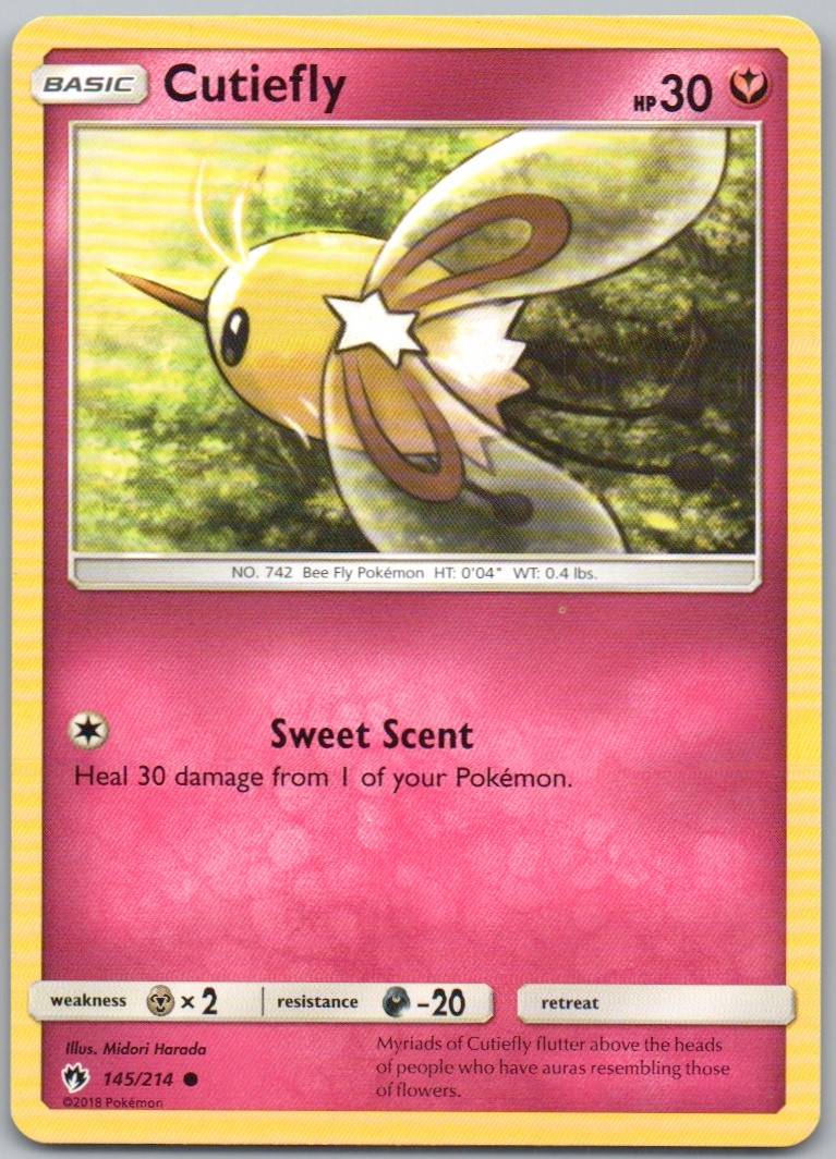 Cutiefly 145 Normal Fairy Card - Lost Thunder