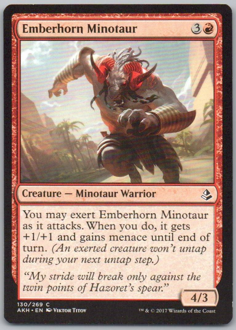 Emberhorn Minotaur 130 Normal Creature Card - Amonkhet