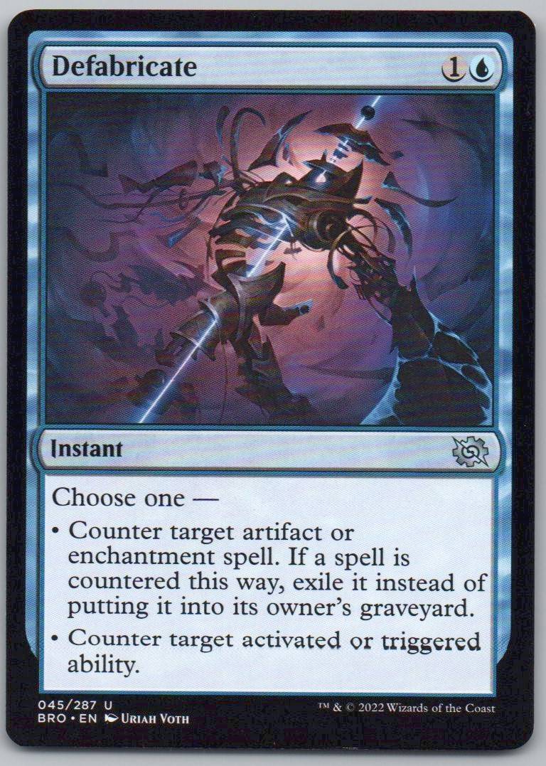 Defabricate 45 Normal Instant Card - The Brothers' War