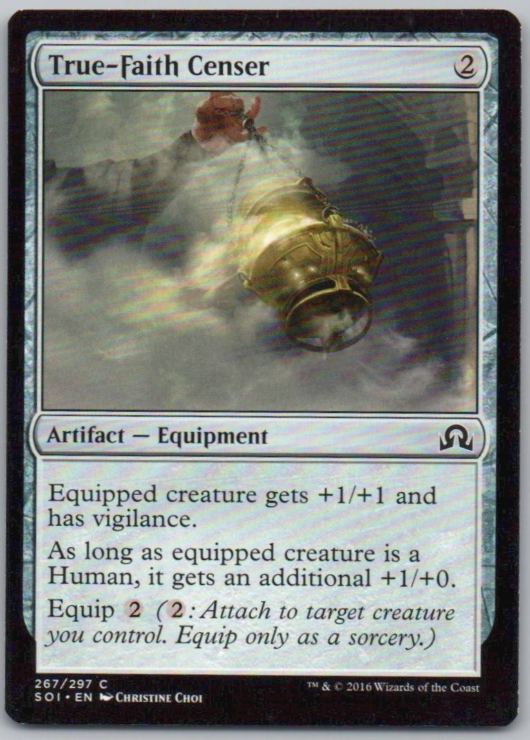 True-Faith Censer 267 Normal Artifact Card - Shadows over Innistrad